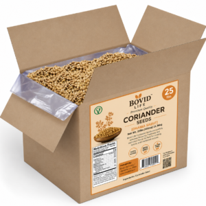 Bovid Life  Coriander (Dhania) Seeds Whole, Indian Spice, 400oz (25lbs) 11.36kg, Bulk Box ~ All Natural | Gluten Friendly | NON-GMO | Vegan | Indian Origin
